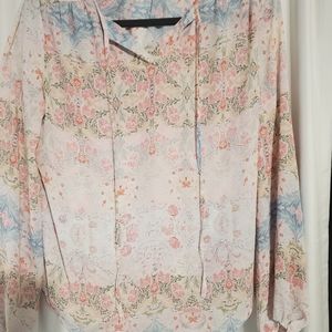 Pastel long sleeve blouse